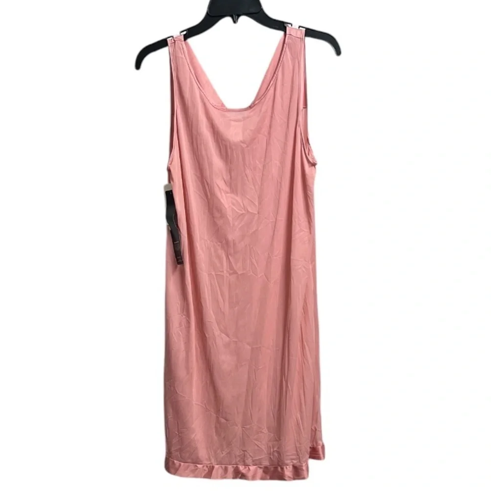 Vanity Fair Nightgown Medium Nylon Silky Knee Length Pink USA VIntage 70s - Picture 2 of 5